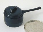 KC65 Matt Black Saucepan and lid (6 quart). Hand Painted.