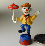 CS02 Hand Painted Clown with Umbrella