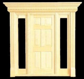 C1004 6 Panel Colonial Door with Sidelights