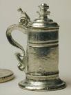 JG53 Spire Flagon Hinged Lid Antiqued Pewter